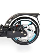 Byox Trotineta cu cadru din aluminiu3 nivele de reglare a inaltimiiroti PUsuspensiifrana de mana pe discde la 10 ani pana la 100kg Plexus Limited Edition turqouize cu suport sticla si centura transport incluse