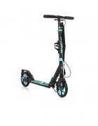 Byox Trotineta cu cadru din aluminiu3 nivele de reglare a inaltimiiroti PUsuspensiifrana de mana pe discde la 10 ani pana la 100kg Plexus Limited Edition turqouize cu suport sticla si centura transport incluse