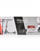 Byox Trotineta cu cadru din aluminiu3 nivele de reglare a inaltimiiroti PUsuspensiifrana de mana pe discde la 10 ani pana la 100kg Plexus White cu suport sticla si centura transport incluse