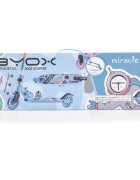 Byox Trotineta din aluminiu Miracle Blue pliabila inaltime reglabila roti Led sonerie greutate admisa 50 kg