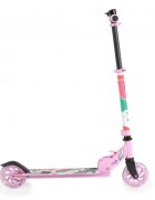 Byox Trotineta din aluminiu Miracle Pink pliabila inaltime reglabila roti Led sonerie greutate admisa 50 kg