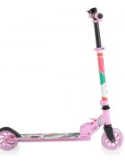 Byox Trotineta din aluminiu Miracle Pink pliabila inaltime reglabila roti Led sonerie greutate admisa 50 kg