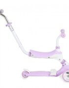 Byox Trotineta multifunctionala pentru copii evolutiva 3in1 cu scaunelmaner parentalinaltime ghidon reglabila de la 12 luni Tristar Mov