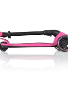 Byox Trotineta pentru copii Bolt Pink pliabilacadru din aluminiuinaltime ghidon reglabila pe 3niveleroti PU si baza cu lumini LED de la 3ani si pana la 50kg