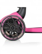 Byox Trotineta pentru copii Bolt Pink pliabilacadru din aluminiuinaltime ghidon reglabila pe 3niveleroti PU si baza cu lumini LED de la 3ani si pana la 50kg