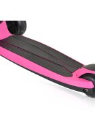 Byox Trotineta pentru copii Bolt Pink pliabilacadru din aluminiuinaltime ghidon reglabila pe 3niveleroti PU si baza cu lumini LED de la 3ani si pana la 50kg