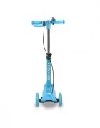 Byox Trotineta pliabila cu inaltime reglabilabaza antiderapanta cu lumini LEDroti cu lumini LEDfrana de manade la 3 ani si pana la 50 kgmuzicafar si clopotel Toy Cube Blue