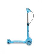 Byox Trotineta pliabila cu inaltime reglabilabaza antiderapanta cu lumini LEDroti cu lumini LEDfrana de manade la 3 ani si pana la 50 kgmuzicafar si clopotel Toy Cube Blue