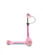 Byox Trotineta pliabila cu inaltime reglabilabaza antiderapanta cu lumini LEDroti cu lumini LEDfrana de manade la 3 ani si pana la 50 kgmuzicafar si clopotel Toy Cube Pink