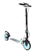 Byox Trotineta pliabila cu suspensiifrana de mana pe discinaltime ghidon reglabilacricsuport sticla si centura transport incluse Fiore Blue