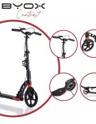 Byox Trotineta pliabila din aluminiu cu inaltime reglabila si frana de mana Contrast Black