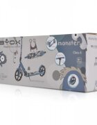 Byox Trotineta pliabila pentru copii de la 6anicu ghidon din aluminiuroti ABEC-7 din PU cu lumini LEDinaltime ghidon ajustabilafrana de picior si cric Monster Blue
