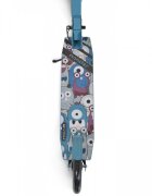 Byox Trotineta pliabila pentru copii de la 6anicu ghidon din aluminiuroti ABEC-7 din PU cu lumini LEDinaltime ghidon ajustabilafrana de picior si cric Monster Blue
