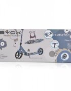 Byox Trotineta pliabila pentru copii de la 6anicu ghidon din aluminiuroti ABEC-7 din PU cu lumini LEDinaltime ghidon ajustabilafrana de picior si cric Monster Green