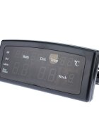 Caixing Ceas digital afisaj led rosu data alarma temperatura Negru