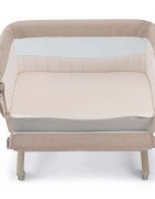 CAM Patut cu leganare Cullami Beige Gold co-sleeper 2 in 1 cu laterala culisanta setare unghiulara roti reglabil in 8 pozitii pe inaltime