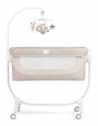 CAM Patut Cullami Gri co-sleeper 2 in 1 cu laterala culisanta inaltime reglabila 2 roti cu frana standard European EN1130 EN16890