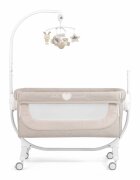 CAM Patut Cullami Gri co-sleeper 2 in 1 cu laterala culisanta inaltime reglabila 2 roti cu frana standard European EN1130 EN16890