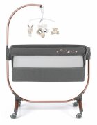 CAM Patut Cullami Gri Copie co-sleeper 2 in 1 cu laterala culisanta inaltime reglabila 2 roti cu frana standard European EN1130 EN16890
