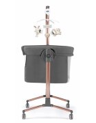 CAM Patut Cullami Gri Copie co-sleeper 2 in 1 cu laterala culisanta inaltime reglabila 2 roti cu frana standard European EN1130 EN16890