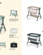CAM Patut Sempreconte Air Mint co-sleeper 2 in 1 cu laterala culisanta setare unghiulara roti geanta voiaj reglabil in 8 pozitii pe inaltime