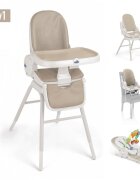 CAM Scaun de masa pliabil 4 in 1 Original pentru bebelusi si copii 0-14 ani bej