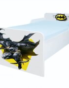 CameraMagica Pat pentru copii Batman cu saltea 2-8 ani 140x70 cm