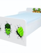 CameraMagica Pat pentru copii Hulk cu saltea 2-12 ani 160x80 cm