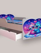 CameraMagica Pat pentru copii Lilo si Stitch cu sertar 2-6 ani 130x60 cm
