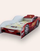 CameraMagica Pat pentru copii masina Fulger McQueen Alb 2-12 ani 160x80 cm