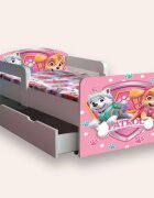 CameraMagica Pat pentru copii Paw Patrol cu manere si sertar 2-8 ani 140x70 cm