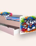 CameraMagica Pat pentru copii Paw Patrol varianta 4 cu sertar 2-12 ani 160x80 cm