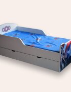 CameraMagica Pat pentru copii The Avengers cu sertar si saltea 2-8 ani 140x70 cm