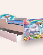 CameraMagica Pat pentru copii Unicorn varianta 2 cu sertar 2-12 ani 160x80 cm