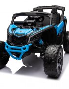 Can-Am Masinuta electrica pentru copii Can Am Marverick UTV Blue 12V 90W cu telecomanda 2.4G deschidere usi scaun ergonomic pornire la buton functii muzicale si suspensii