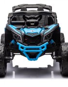 Can-Am Masinuta electrica pentru copii Can Am Marverick UTV Blue 12V 90W cu telecomanda 2.4G deschidere usi scaun ergonomic pornire la buton functii muzicale si suspensii