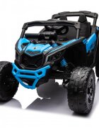 Can-Am Masinuta electrica pentru copii Can Am Marverick UTV Blue 12V 90W cu telecomanda 2.4G deschidere usi scaun ergonomic pornire la buton functii muzicale si suspensii