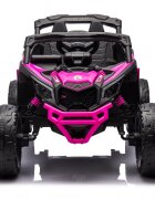 Can-Am Masinuta electrica pentru copii Can Am Marverick UTV Fucsia 12V 90W cu telecomanda 2.4G deschidere usi scaun ergonomic pornire la buton functii muzicale si suspensii