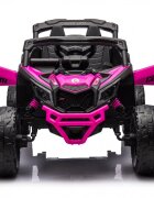 Can-Am Masinuta electrica pentru copii Can Am Marverick UTV Fucsia 12V 90W cu telecomanda 2.4G deschidere usi scaun ergonomic pornire la buton functii muzicale si suspensii