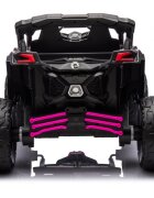 Can-Am Masinuta electrica pentru copii Can Am Marverick UTV Fucsia 12V 90W cu telecomanda 2.4G deschidere usi scaun ergonomic pornire la buton functii muzicale si suspensii