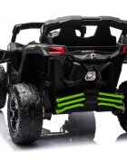 Can-Am Masinuta electrica pentru copii Can Am Marverick UTV Green 12V 90W cu telecomanda 2.4G deschidere usi scaun ergonomic pornire la buton functii muzicale si suspensii