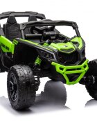 Can-Am Masinuta electrica pentru copii Can Am Marverick UTV Green 12V 90W cu telecomanda 2.4G deschidere usi scaun ergonomic pornire la buton functii muzicale si suspensii