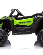 Can-Am Masinuta electrica pentru copii Can Am Marverick UTV Green 12V 90W cu telecomanda 2.4G deschidere usi scaun ergonomic pornire la buton functii muzicale si suspensii
