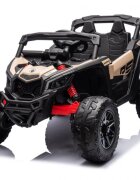 Can-Am Masinuta electrica pentru copii Can Am Marverick UTV kaki 90w acumulator 12V7Ah deschidere usi iluminare led sistem audio bluetooth usb radio fm
