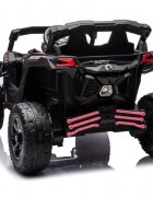 Can-Am Masinuta electrica pentru copii Can Am Marverick UTV Light Pink 12V 90W cu telecomanda 2.4G deschidere usi scaun ergonomic pornire la buton functii muzicale si suspensii