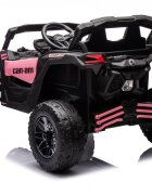 Can-Am Masinuta electrica pentru copii Can Am Marverick UTV Light Pink 12V 90W cu telecomanda 2.4G deschidere usi scaun ergonomic pornire la buton functii muzicale si suspensii