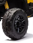 Can-Am Masinuta electrica pentru copii Can Am Marverick UTV Yellow 12V 90W cu telecomanda 2.4G deschidere usi scaun ergonomic pornire la buton functii muzicale si suspensii