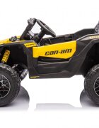 Can-Am Masinuta electrica pentru copii Can Am Marverick UTV Yellow 12V 90W cu telecomanda 2.4G deschidere usi scaun ergonomic pornire la buton functii muzicale si suspensii