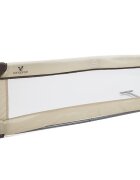 CANGAROO Bariera de protectie pentru pat copii Bed Rail Beige Rabatabila la 180 grade Usor de montat Cadru metalic Utilizare pat parinti sau pat tineret Dimensiune 130x43 cm