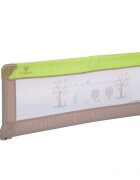 CANGAROO Bariera de protectie pentru pat copii Bed Rail Green Rabatabila la 180 grade Usor de montat Cadru metalic Utilizare pat parinti sau pat tineret Dimensiune 130x43 cm